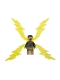 Minifig No: sh891  Name: Electro - Black and Dark Tan Outfit, Medium Brown Head, Electricity Wings