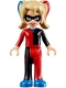 Minifig No: shg010  Name: Harley Quinn - Black and Red Outfit