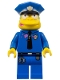 Minifig No: sim023  Name: Chief Wiggum with Dark Pink Frosting Splotches on Face and Shirt