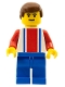 Minifig No: soc003  Name: Soccer Player - Red, White, and Blue Team with Number 11 on Back
