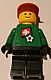 Minifig No: soc011s03  Name: Soccer Player - Swiss Goalie, Swiss Flag Torso Sticker on Front, White Number Sticker on Back (1, 18 or 22, specify number in listing)