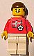 Minifig No: soc018s05  Name: Soccer Player - Norwegian Player 1, Norwegian Flag Torso Sticker on Front, Black Number Sticker on Back (specify number in listing)