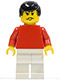 Minifig No: soc030  Name: Soccer Player Red/White Team Player 3