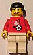 Minifig No: soc030s03  Name: Soccer Player - Swiss Player 3, Swiss Flag Torso Sticker on Front, Black Number Sticker on Back (specify number in listing)