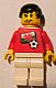 Minifig No: soc030s04  Name: Soccer Player - Welsh Player 3, Welsh Flag Torso Sticker on Front, Black Number Sticker on Back (specify number in listing)