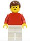 Minifig No: soc036  Name: Soccer Player Red/White Team Player 4