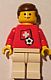 Minifig No: soc036s03  Name: Soccer Player - Swiss Player 4, Swiss Flag Torso Sticker on Front, Black Number Sticker on Back (specify number in listing)