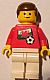 Minifig No: soc036s04  Name: Soccer Player - Welsh Player 4, Welsh Flag Torso Sticker on Front, Black Number Sticker on Back (specify number in listing)