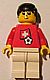 Minifig No: soc040s03  Name: Soccer Player - Swiss Player 5, Swiss Flag Torso Sticker on Front, Black Number Sticker on Back (specify number in listing)