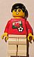 Minifig No: soc040s04  Name: Soccer Player - Welsh Player 5, Welsh Flag Torso Sticker on Front, Black Number Sticker on Back (specify number in listing)