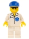 Minifig No: soc057  Name: Doctor - EMT Star of Life, White Legs, Blue Cap