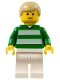 Minifig No: soc059  Name: Soccer Player - Green and White Team with Number 18 on Back