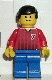 Minifig No: soc064  Name: Soccer Player - Red and Blue Team with Number 7