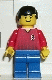Minifig No: soc065  Name: Soccer Player - Red and Blue Team with Number 8