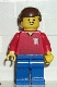 Minifig No: soc068  Name: Soccer Player - Red and Blue Team with Number 11