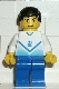 Minifig No: soc081  Name: Soccer Player White & Blue Team with shirt  #2