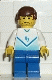 Minifig No: soc082  Name: Soccer Player White & Blue Team with shirt  #4