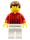 Minifig No: soc087  Name: Soccer Player - Red and White Team with Number 4
