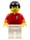 Minifig No: soc088  Name: Soccer Player - Red and White Team with Number 9