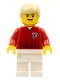 Minifig No: soc089  Name: Soccer Player - Red and White Team with Number 10