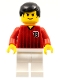 Minifig No: soc091  Name: Soccer Player - Red and White Team with Number 18