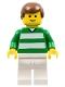 Minifig No: soc092  Name: Soccer Player - Green and White Team with Number 10 on Back