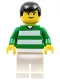 Minifig No: soc093  Name: Soccer Player - Green and White Team with Number 11 on Back