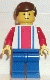 Minifig No: soc096  Name: Soccer Player - Red, White, and Blue Team with Number 7 on Back