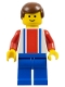 Minifig No: soc096  Name: Soccer Player - Red, White, and Blue Team with Number 7 on Back