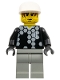 Minifig No: soc098  Name: Soccer Player White Team Goalie with #1