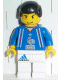Minifig No: soc101  Name: Soccer Player French Team, White Legs Player 1