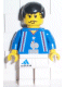 Minifig No: soc103  Name: Soccer Player French Team, White Legs Player 3