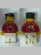 Minifig No: soc122s  Name: Soccer Player Red - Adidas Logo, Red and White Torso Stickers (#10)