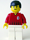 Minifig No: soc136  Name: Soccer Player - Red and White Team with Number 8