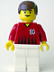 Minifig No: soc137  Name: Soccer Player - Red and White Team with Number 14