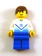 Minifig No: soc139  Name: Soccer Player White & Blue Team with shirt #14