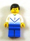 Minifig No: soc140  Name: Soccer Player White & Blue Team with shirt  #7