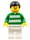 Minifig No: soc149  Name: Soccer Player - Green and White Team with Number 4 on Back