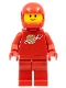 Minifig No: sp005new  Name: Classic Space - Red with Air Tanks and Motorcycle (Standard) Helmet (Reissue)
