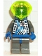 Minifig No: sp021  Name: Insectoids Zotaxian Alien - Male, Gray and Blue with Silver Circuits and Hoses (Lieutenant Maverick)