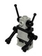 Minifig No: sp073  Name: Classic Space Droid - Hinge Base, Light Gray with Black Arms and Antennae