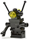 Minifig No: sp075new  Name: Classic Space Droid - Hinge Base, Black with Trans-Yellow Eyes (Bar through Torso)