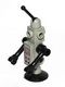Minifig No: sp081  Name: Classic Space Droid - Dish Base, Light Gray and Black with Control Panel