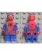 Minifig No: spd001a  Name: Spider-Man 1 - Blue Arms and Legs, Silver Webbing, Neck Bracket