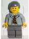 Minifig No: spd010  Name: Scientist With Open Jacket, Black and Brown Stripe Tie and Plaid Shirt