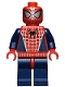 Minifig No: spd028  Name: Spider-Man 3 - Dark Blue Arms and Legs, Silver Webbing
