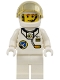 Minifig No: spp016  Name: Space Port - Astronaut C1, White Legs, White Helmet, Gold Large Visor