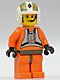 Minifig No: sw0033  Name: Rebel Pilot Y-wing (Jon "Dutch" Vander, Gold Leader) - Yellow Head, Dark Gray Hips