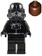 Minifig No: sw0035a  Name: TIE Fighter Pilot (Reddish Brown Head)