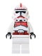 Minifig No: sw0189  Name: Clone Shock Trooper, Coruscant Guard (Phase 2) - White Hips, Black Head